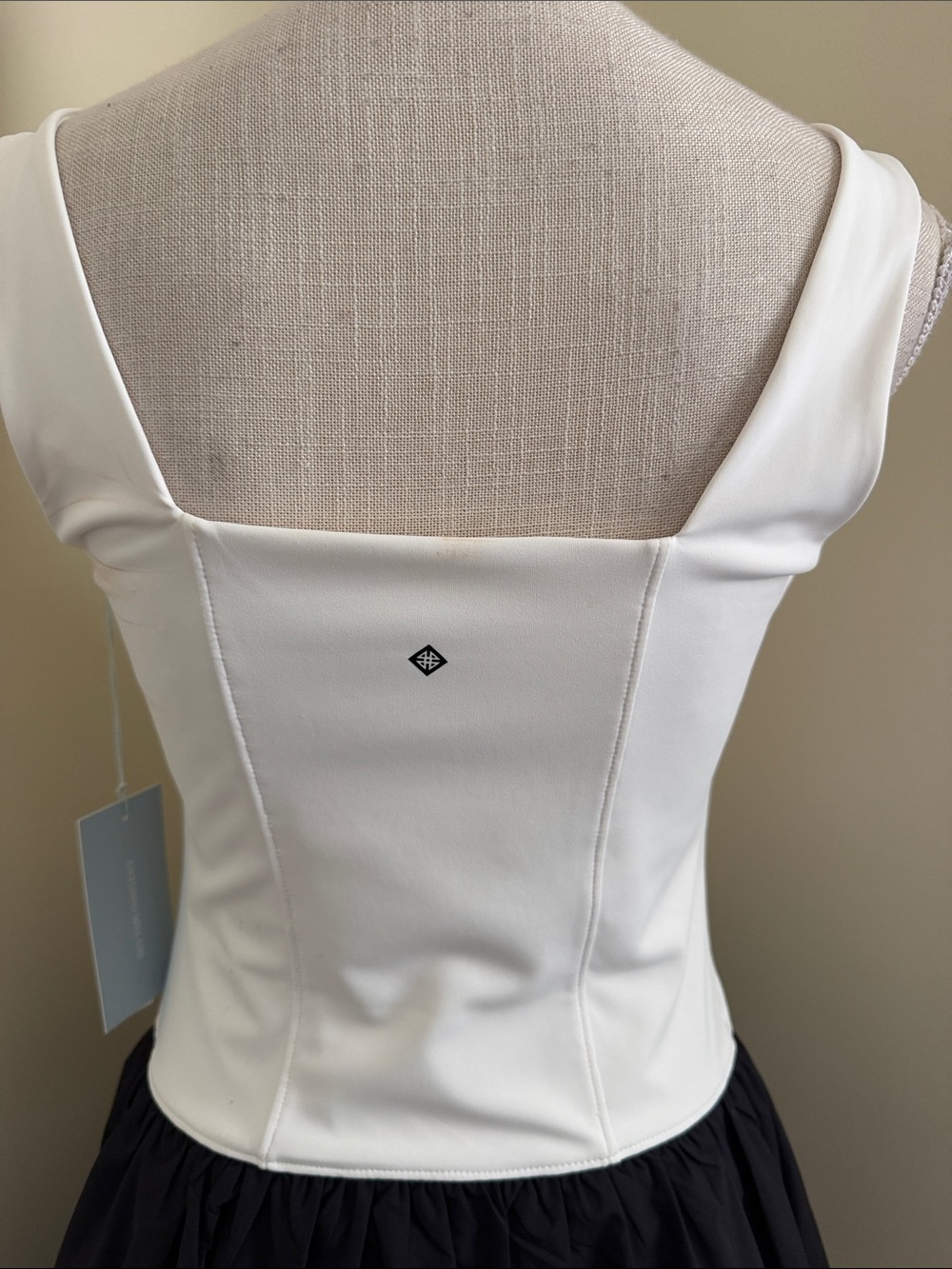 ANTONIO MELANI White and Black Two-Tone Mini Dress - Picture 12 of 13
